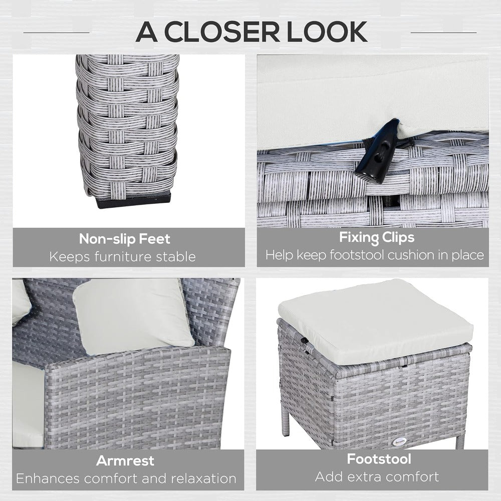 5-Piece Outdoor L-Shaped Sectional Sofa Set - DSARD