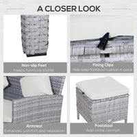 5-Piece Outdoor L-Shaped Sectional Sofa Set - DSARD