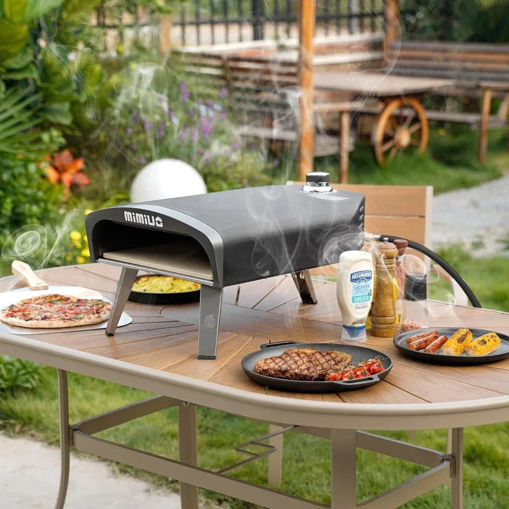DSARD Portable Propane Gas Pizza Oven with Stone & Peel – Outdoor Cooking Perfection - DSARD