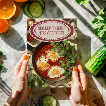 Skillet Cooking Tips Checklist | Printable Kitchen Guide for Perfect Skillet Cooking | Digital Download eBook-Style Checklist for Home Cooks