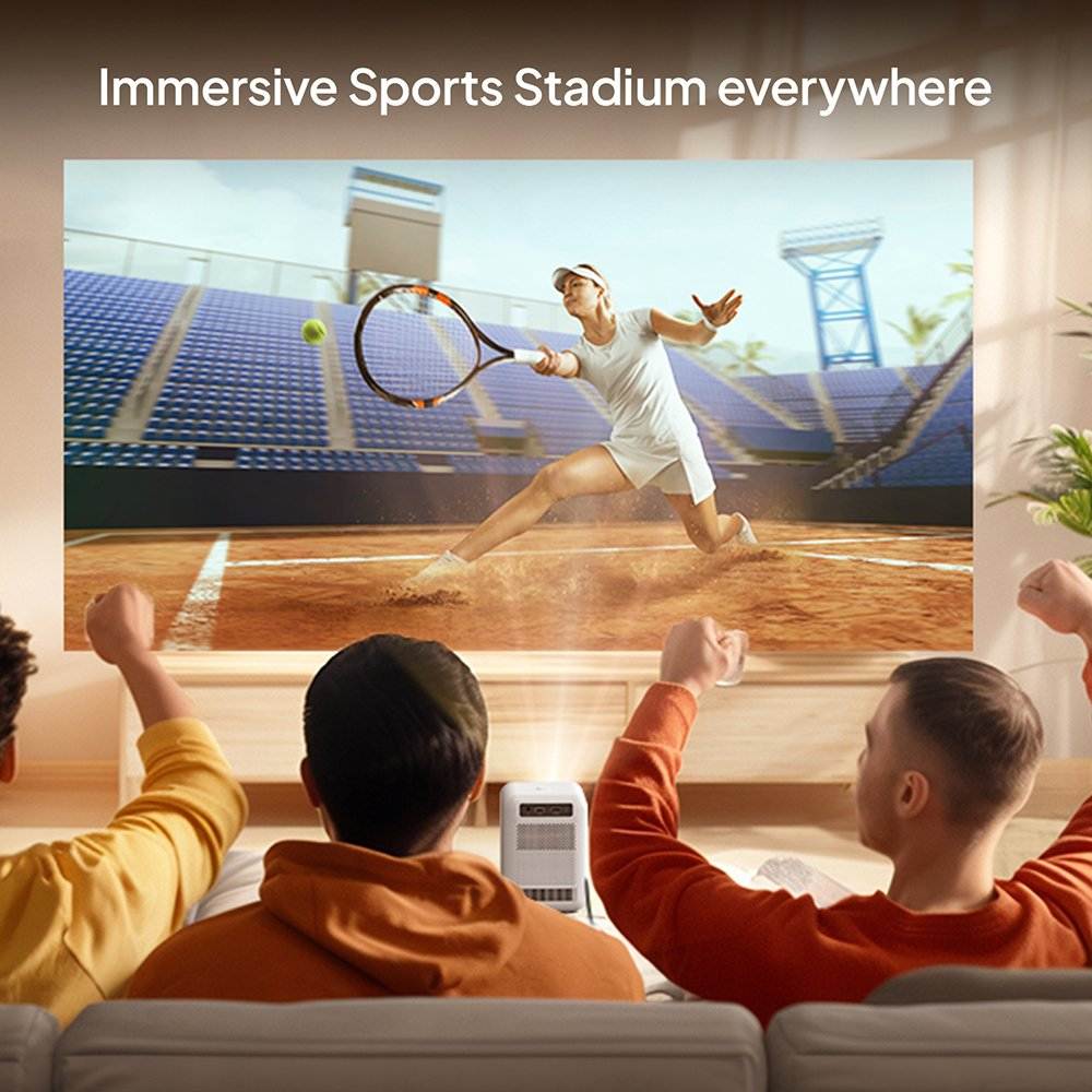 Portable Mini Projector with Auto Focus & WiFi - 200" 4K Support