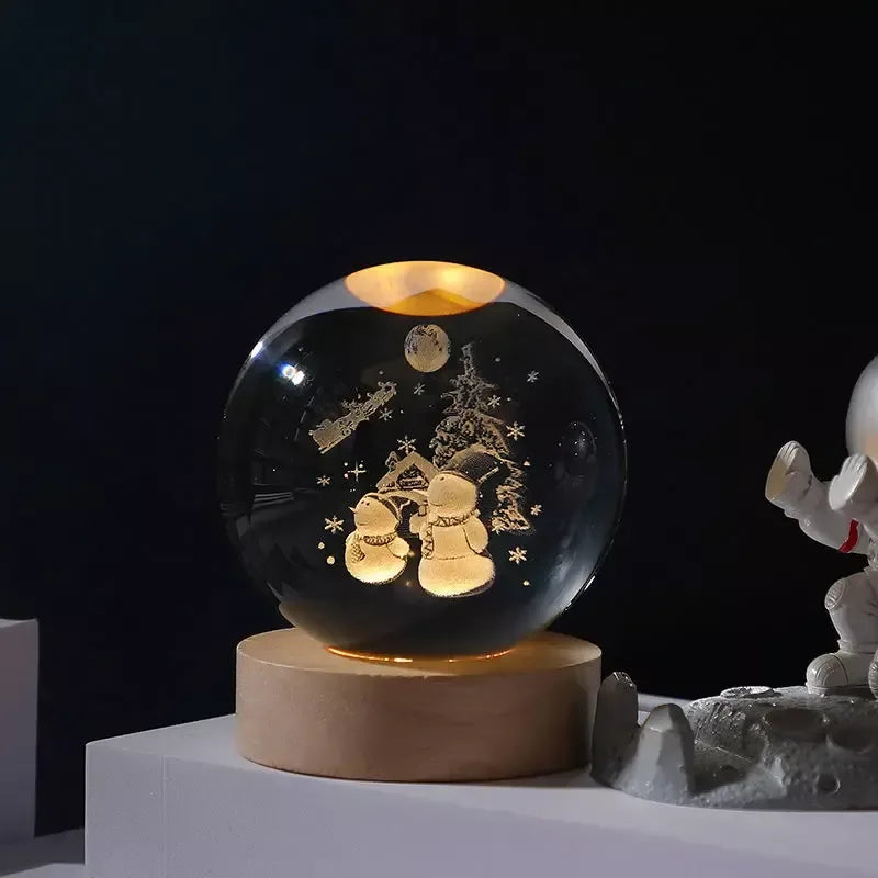 Colorful Galaxy Astronaut Crystal Ball Ornament - DSARD