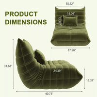 Comfy Corduroy Bean Bag Chair with Pillow – Memory Foam Seating for Adults - DSARD - DSARD
