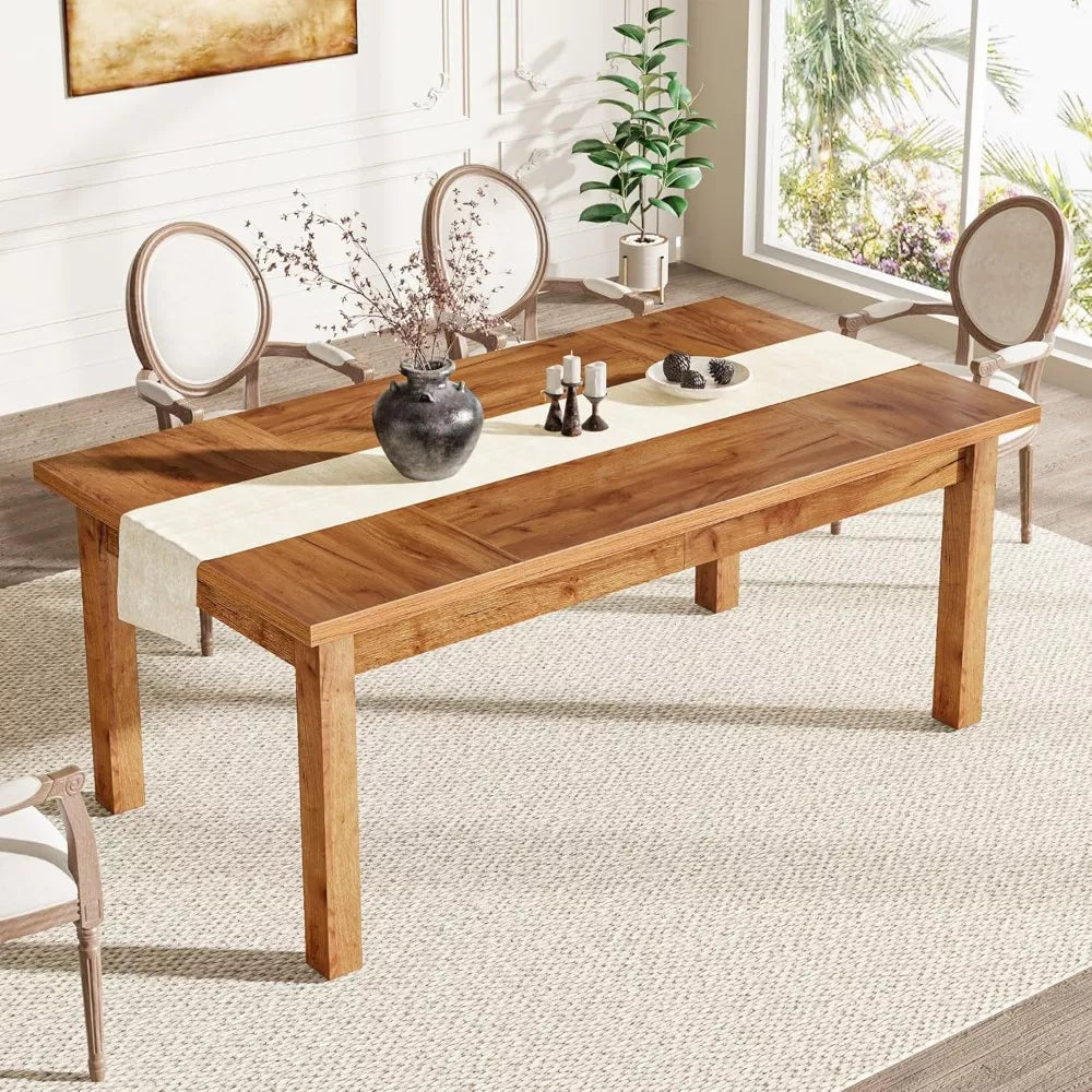 Large Wood Dining Table for 6-8 People - DSARD