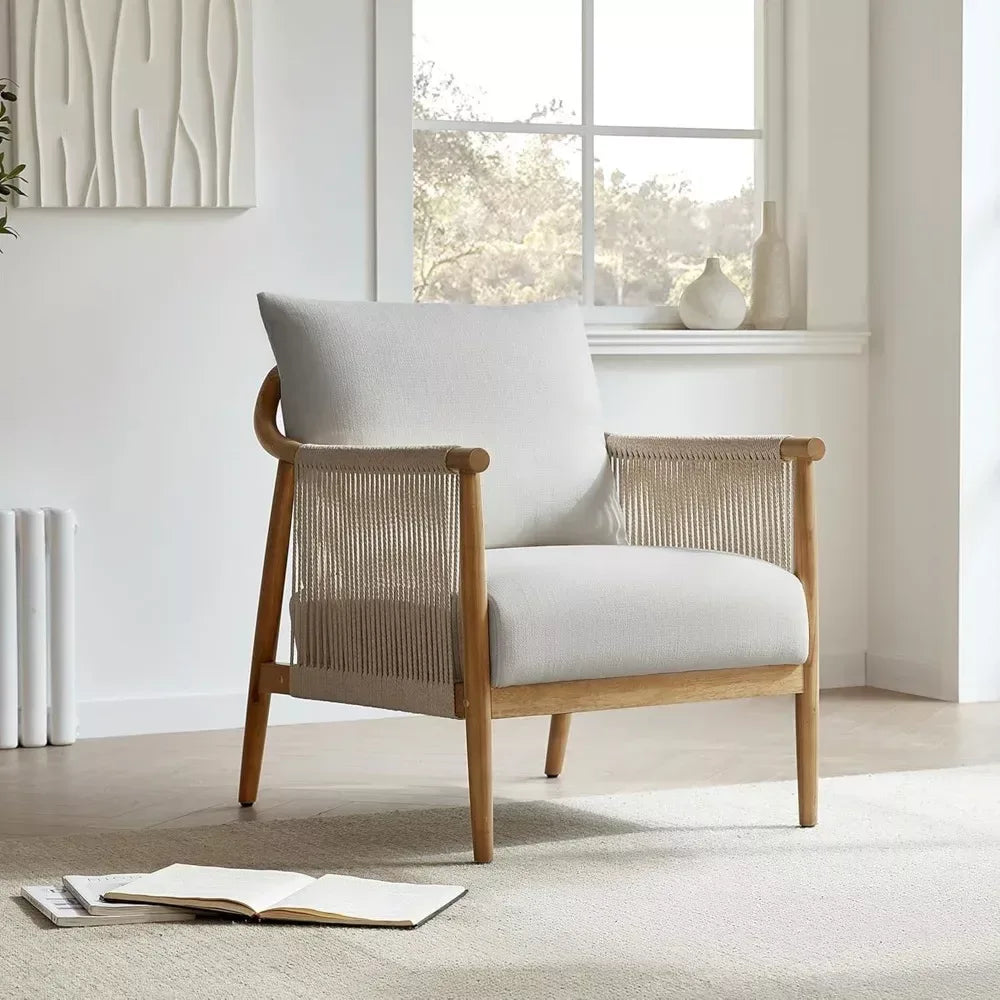 Braid Armchair – Modern Accent Chair with Natural Boho Charm for Living Room - DSARD - DSARD