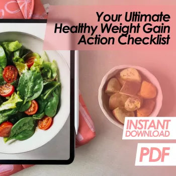 Your Ultimate Healthy Weight Gain Action Checklist – Printable Digital Download | How to Gain Weight Healthily PDF Guide