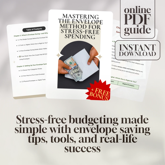Mastering the Envelope Method for Stress-Free Spending | Budgeting Guide, Digital Download for Envelope Savings, Debt-Free Living