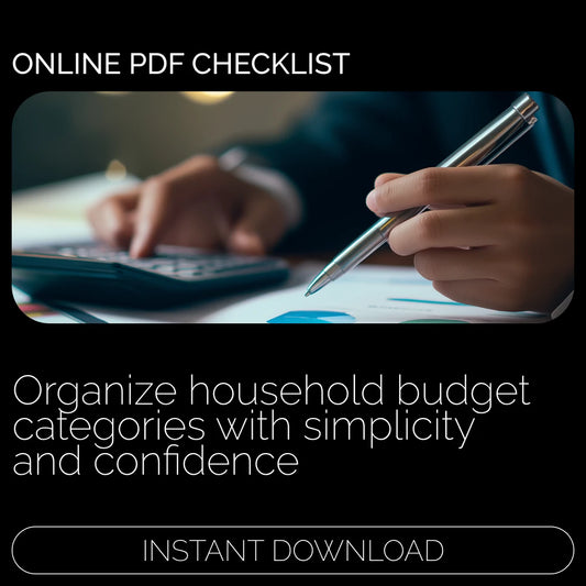 Budget Boss: Household Categories Checklist | Printable Budget Planner, Household Budget Categories Tracker, Digital Download