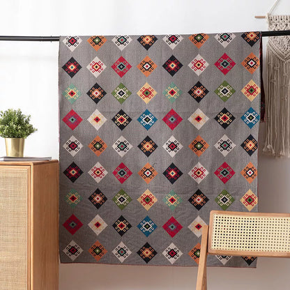 Boho Jacquard Fabric Cloth – Ethnic Style Curtain, Tablecloth & Sofa Cover (59x39in)