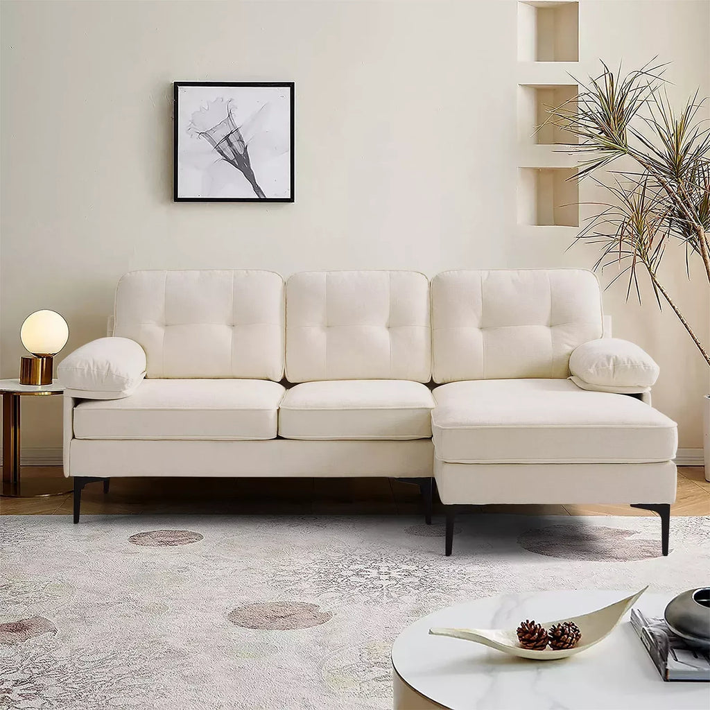 83″ Modern L-Shaped Deep Seat Sofa with Reversible Chaise Lounge - DSARD - DSARD