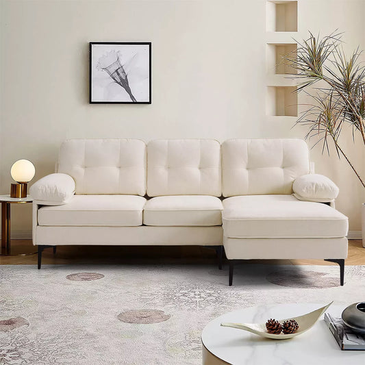 83″ Modern L-Shaped Deep Seat Sofa with Reversible Chaise Lounge - DSARD