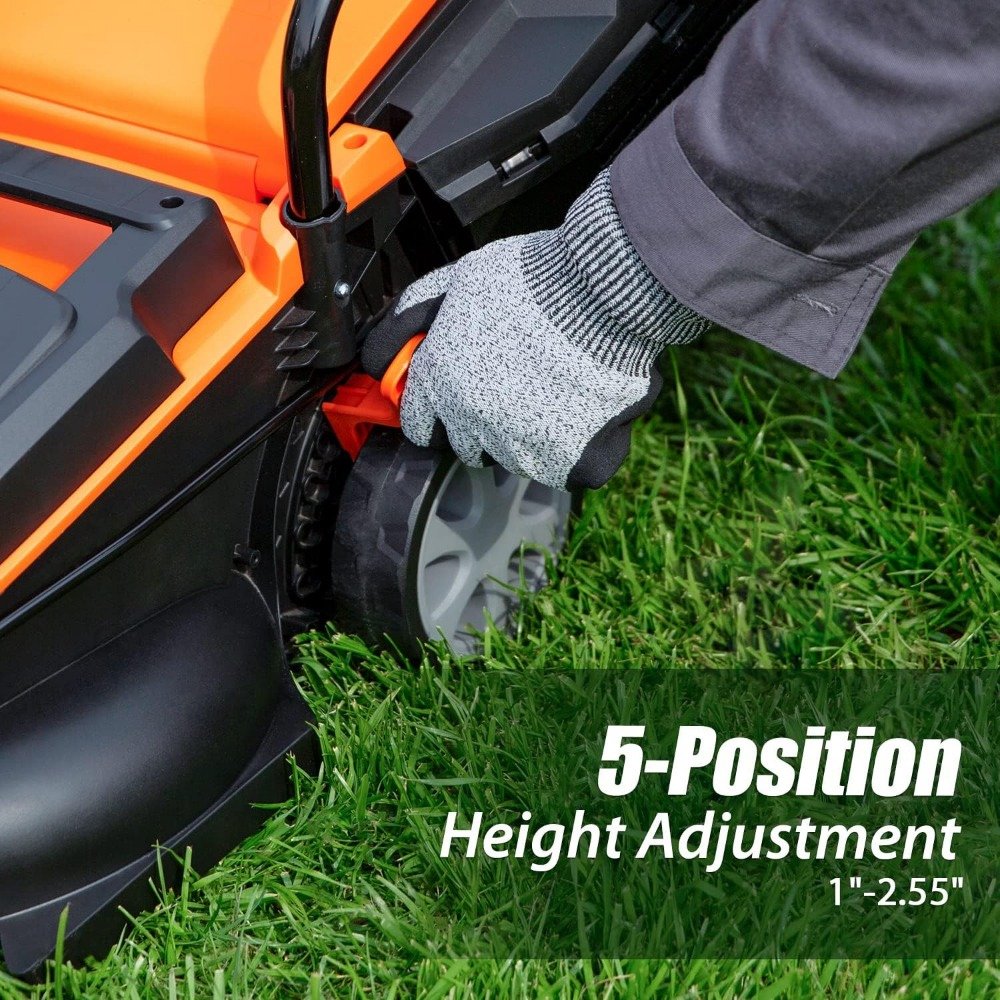 DSARD Efficient 24V Cordless 13-Inch Lawn Mower with Dual Batteries and Charger