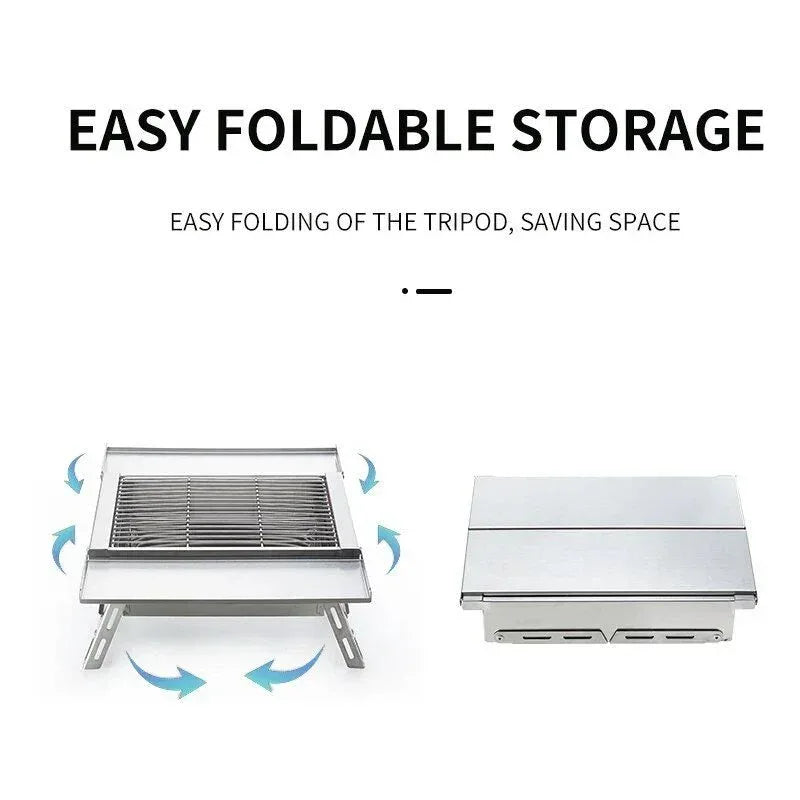 DSARD Folding Gas Stove with BBQ Rack – Compact & Portable for Outdoor Adventures - DSARD