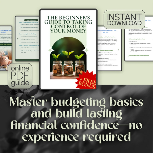 The Beginner’s Guide to Taking Control of Your Money | How to Create a Budget for Beginners | Budgeting Basics Digital Download
