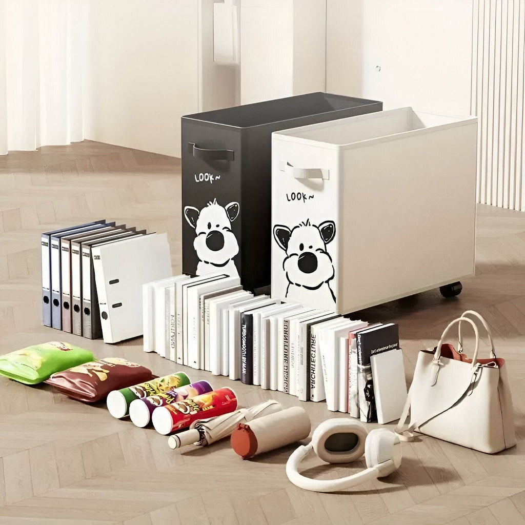 Under Desk Rolling Stationery Organizer – Cute Office Storage Cart with Wheels