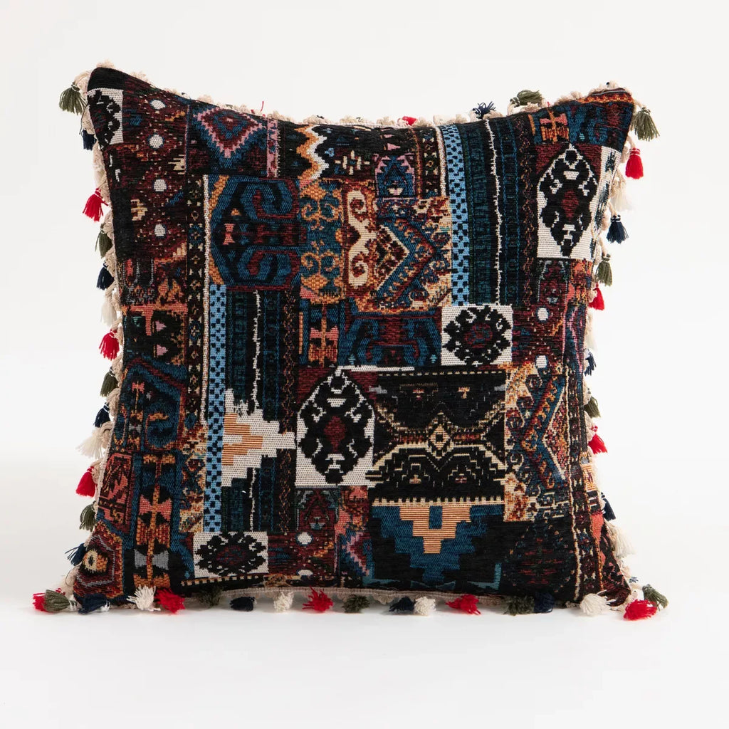 Bohemian Tassel Floral Pillow Cover - DSARD