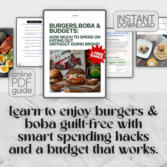 Burgers, Boba & Budgets: How Much to Spend on Eating Out (Without Going Broke) – Digital Guide on How Much to Budget for Eating Out