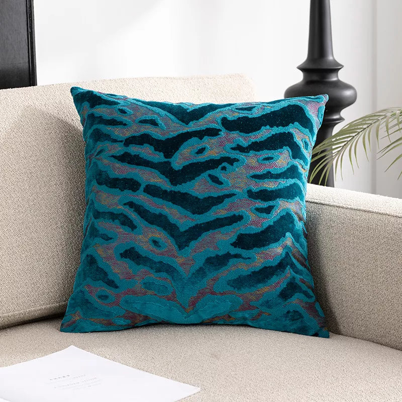 Luxury Tiger Velvet Throw Pillow Cover