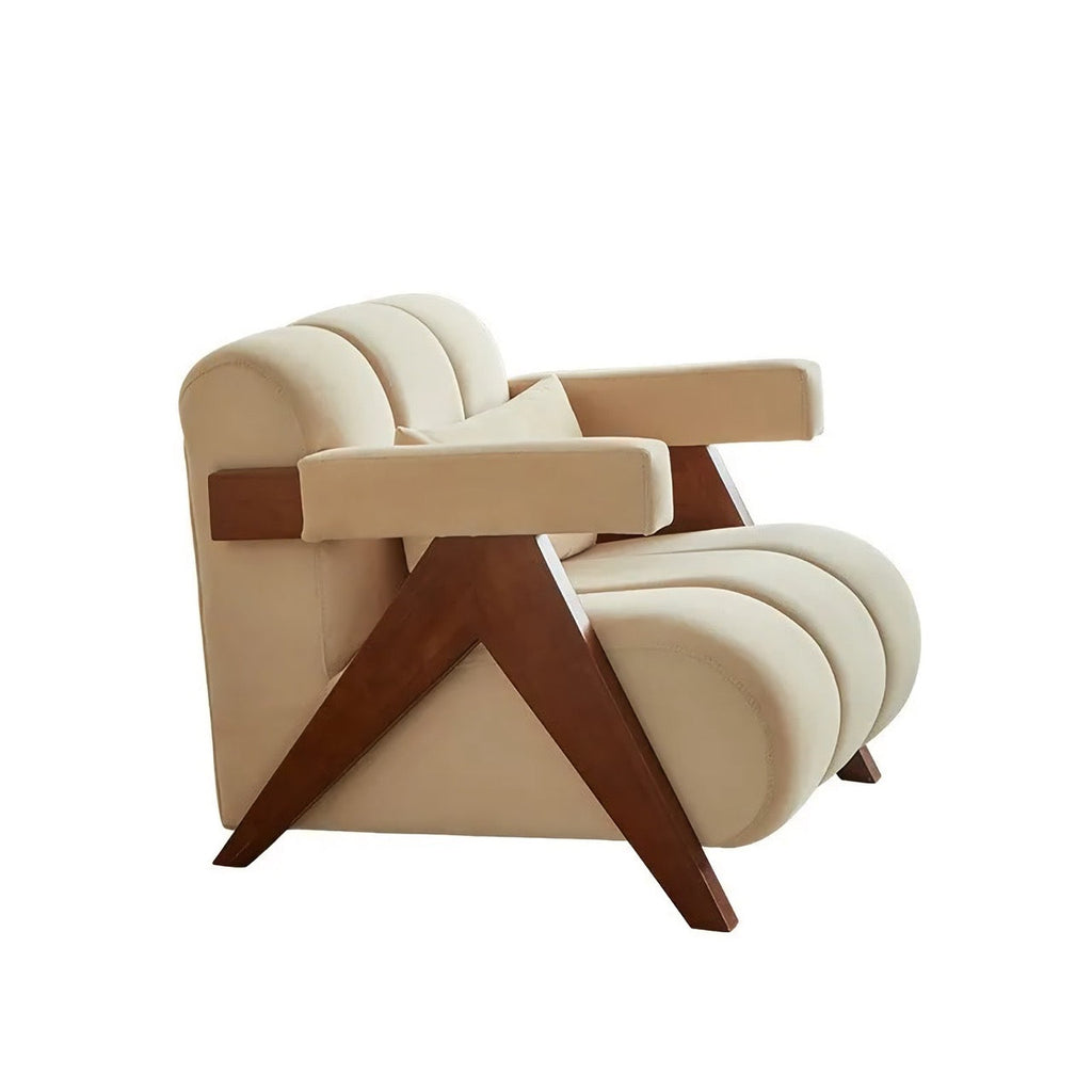 Wabi-sabi Style Sherpa Designer Sofa Chair - DSARD