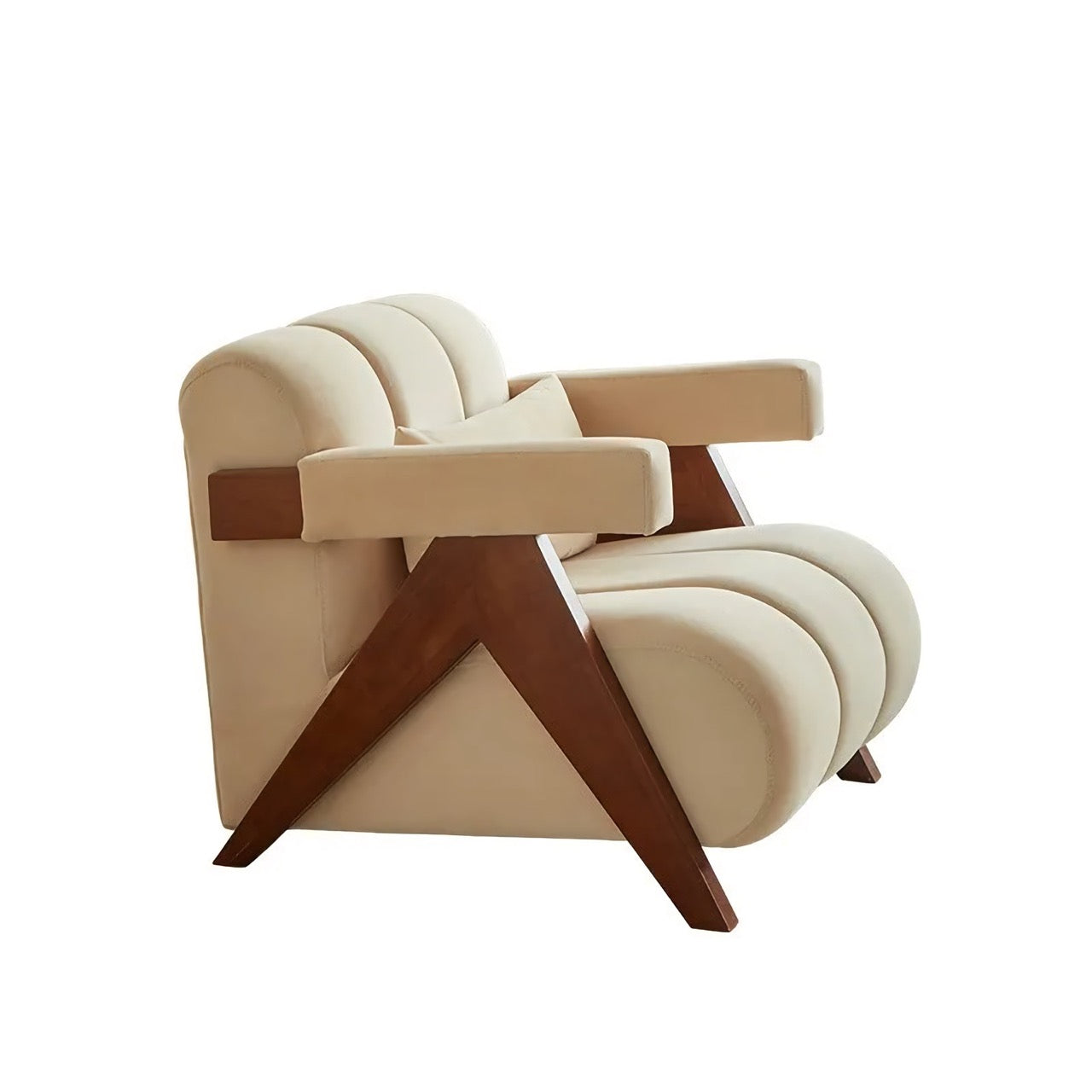 Wabi-sabi Style Sherpa Designer Sofa Chair - DSARD