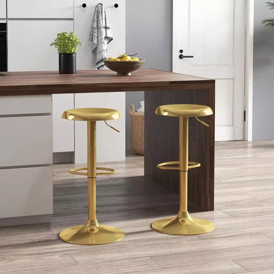 Adjustable Round Metal Bar Stools Set of 2 - DSARD - DSARD