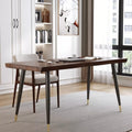 Modern 55″ Standing Desk with Black Metal Frame and Solid Wood Top - DSARD