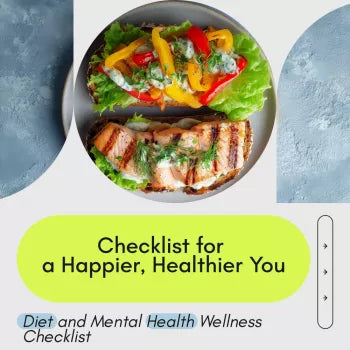 Feed Your Mind Feel Your Best: The Ultimate Checklist for a Happier, Healthier You – Diet and Mental Health Wellness Checklist, Printable Self Care Guide, Digital Download