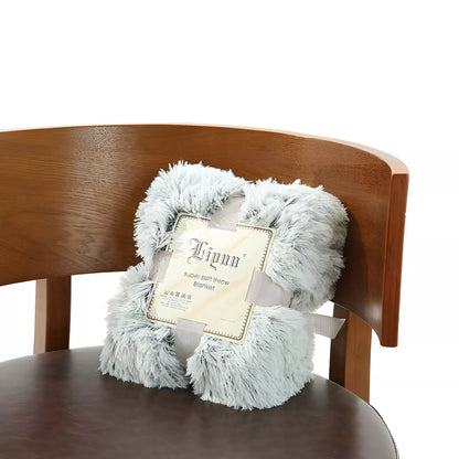 Ultra-Soft Faux Fur Plush Throw Blanket for Bed & Sofa