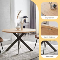 46.4″ Round Mid-Century Modern Dining Table Set with Chairs for Kitchen & Living Room - DSARD - DSARD