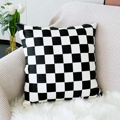 Nordic Luxury Horse Head PU Leather Cushion Cover for Sofa & Car