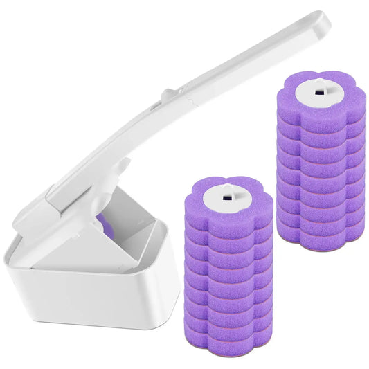 Disposable Toilet Bowl Cleaning Wand Kit – Practical Toilet Brush with Replaceable Heads - DSARD