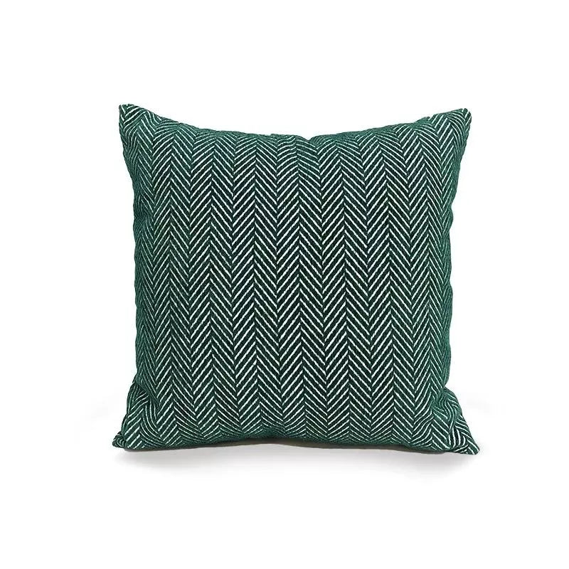 Green Abstract Striped Throw Pillow Cover 18×18 Inch – Modern Home Decor