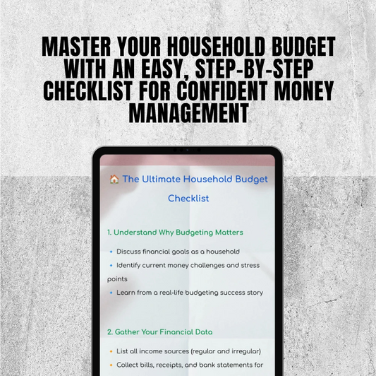 The Ultimate Household Budget Checklist | How to Set Up a Household Budget Printable Guide