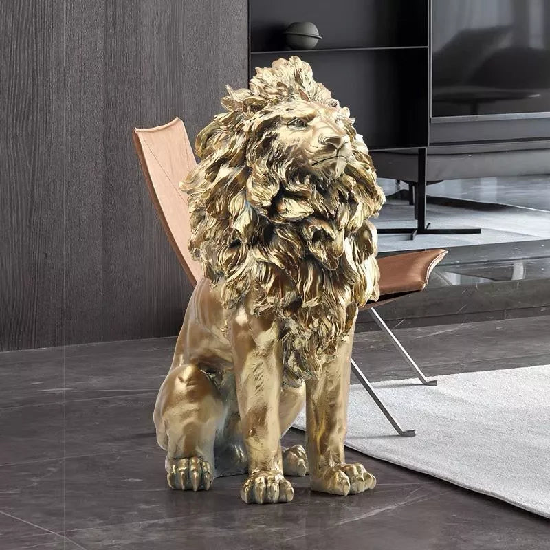 Light Luxury Large Lion Resin Statue