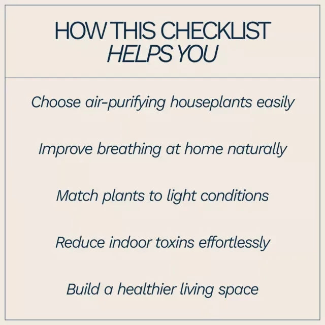 Best Houseplants for Indoor Air Quality Checklist | Easy Air-Purifying Plant Guide for a Healthier Home - DSARD