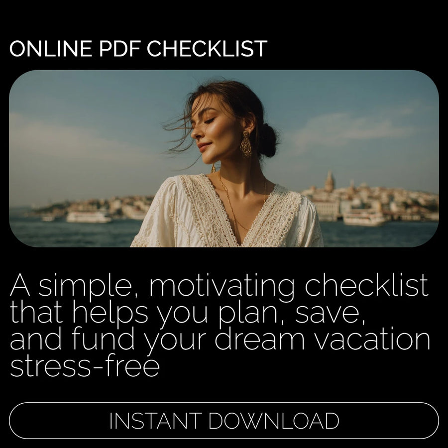 Vacation Saver Checklist | Printable Money-Saving Travel Planner | save for vacations Guide | Budget, Plan & Track Your Dream Trip