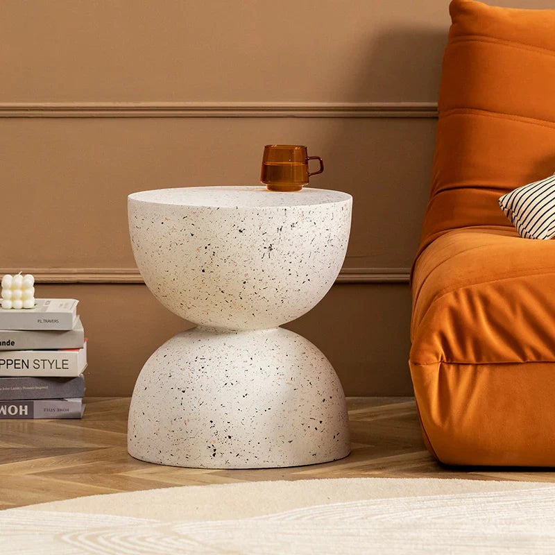 Nordic Round Coffee Table – Scandinavian Minimalist Living Room