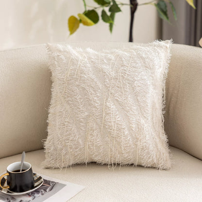 Luxury Sequin Tassel Throw Pillow Cover