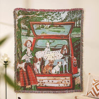 Boho Dog Blanket Throw for Sofa, Bed & Outdoor Adventures