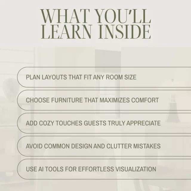 How to Style a Cozy and Functional Guest Room | Guest Room Decor Guide, Cozy Home Styling eBook, Small Space Decorating Tips, AI Design Tools