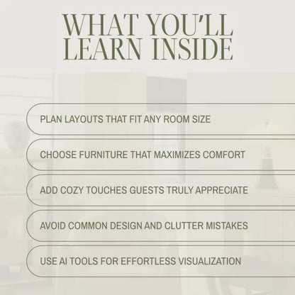 How to Style a Cozy and Functional Guest Room | Guest Room Decor Guide, Cozy Home Styling eBook, Small Space Decorating Tips, AI Design Tools