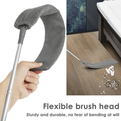 Flexible Gap Dust Cleaner with Extendable Pole and Microfiber Cloth Cover