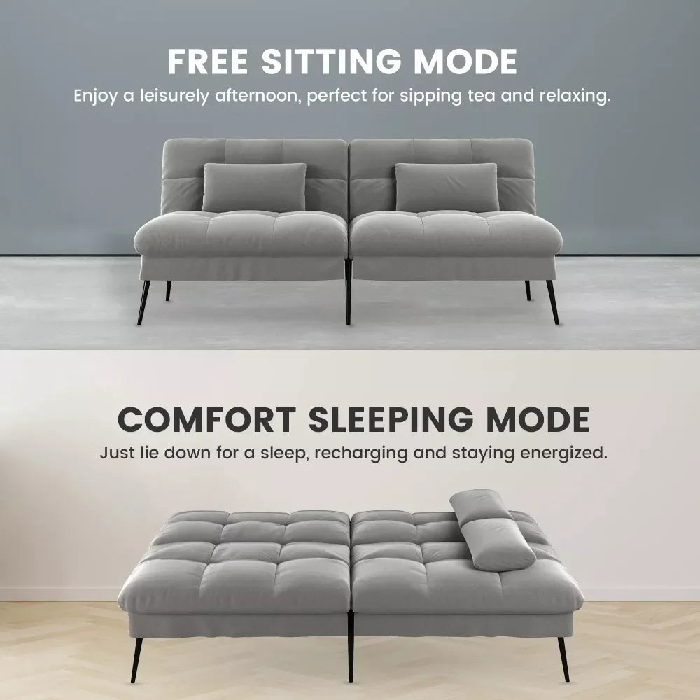 Convertible Futon Sofa Bed with 5-Position Backrest - DSARD - DSARD