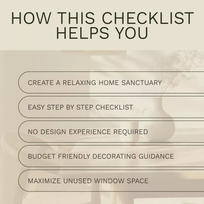 Build a Cozy Window Seat Retreat | DIY Window Seat Checklist | Cozy Nook Home Decor Digital Download | Window Seat Design Guide