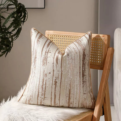 Vintage Geometric Luxury Pillow Covers 18x18in – Elegant Jacquard Cushion Cases