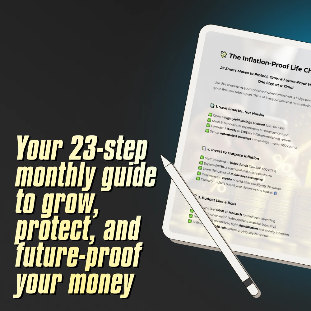 The Inflation-Proof Life Checklist | How to Save Money from Inflation | Smart Money Moves Digital Download