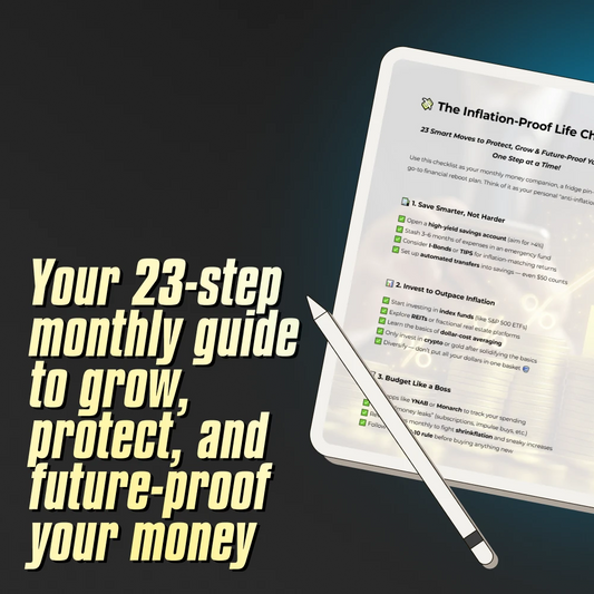 The Inflation-Proof Life Checklist | How to Save Money from Inflation | Smart Money Moves Digital Download