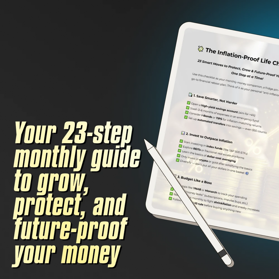 The Inflation-Proof Life Checklist | How to Save Money from Inflation | Smart Money Moves Digital Download
