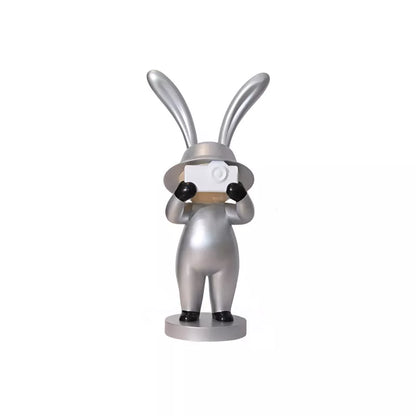 Camera Rabbit Floor Sculpture