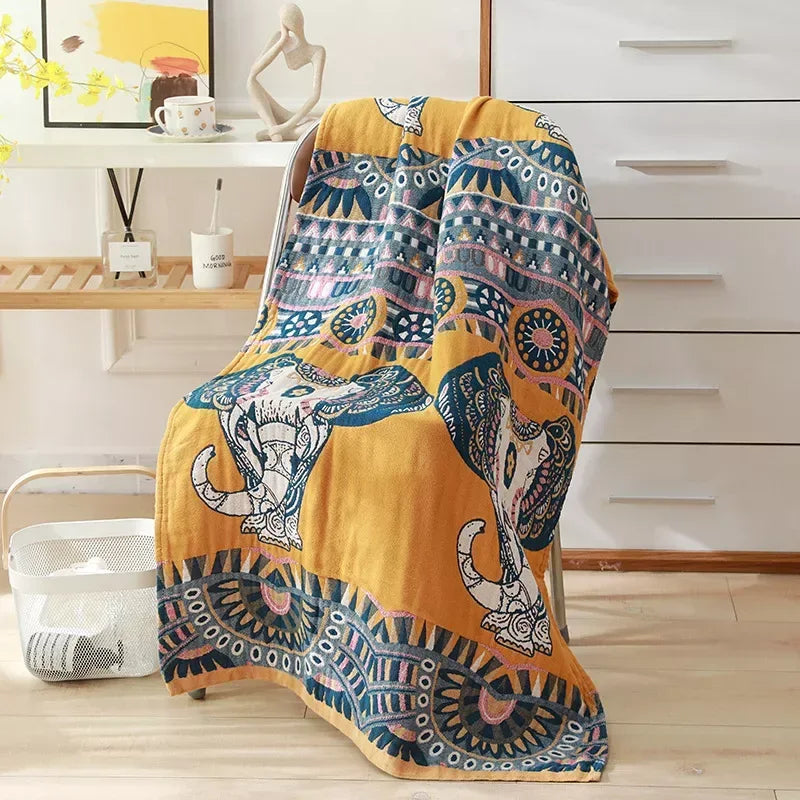 Bohemian Floral Cotton Beach Bath Towel - DSARD